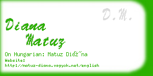 diana matuz business card